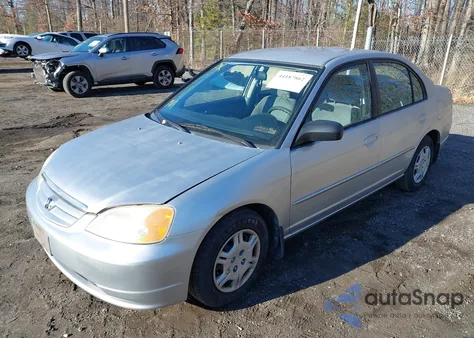 2002 Honda Civic Lx from USA, damaged, VIN 1HGES16502L045127